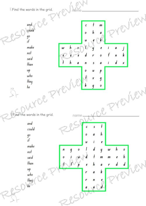 Sight word Word Find Lv1-5 - Image 3