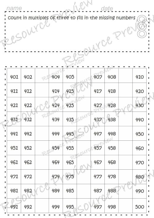 Hundred chart skip counting activities 2,3,5,10 - Image 4