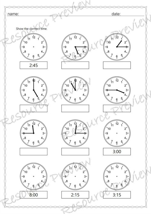 Analogue and digital time 15 min interval - Image 4