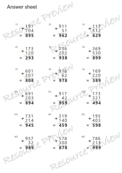 Subtraction algorithm 3 digit (without regrouping) - Image 3