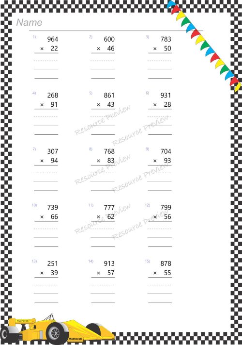3dig x 2dig regrouping Multiplication - Image 5