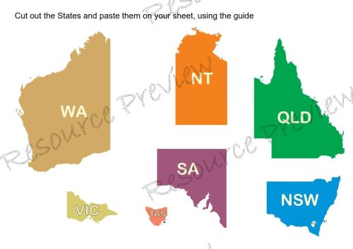 Map work  - Australian States and Territories - Image 2