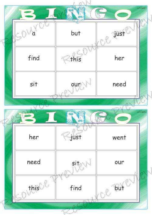 Sight word Bingo Pop Lv1-1 - Image 3