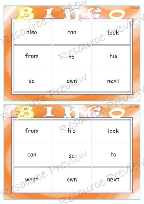 Sight word Bingo Pop Lv1-3 - Image 2