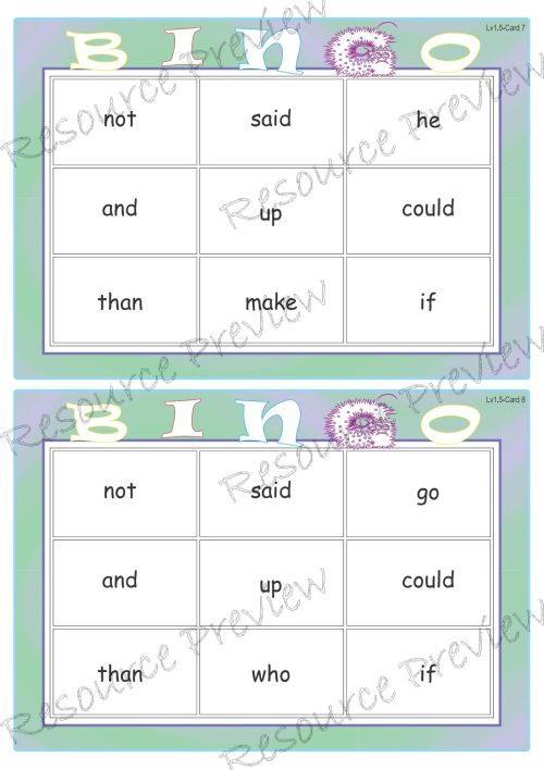 Sight word Bingo Pop Lv1-5 - Image 3