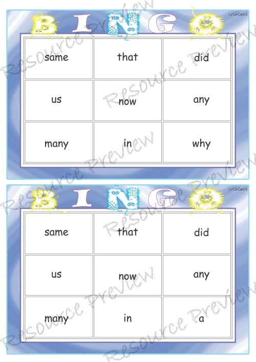 Sight word Bingo Pop Lv1-6 - Image 3