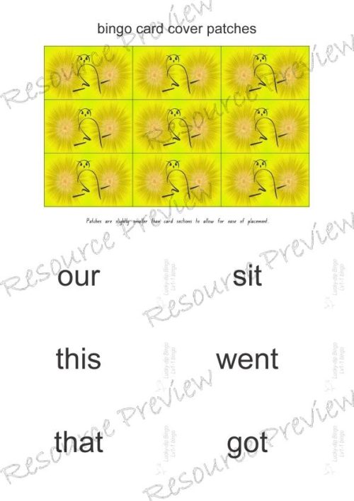 Sight word Bingo Pop Lv1-1 - Image 5