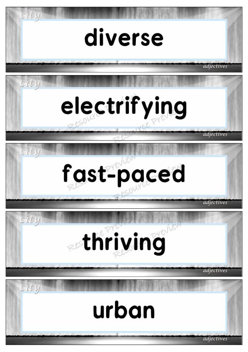 Adjectives - city 35 words - Image 2