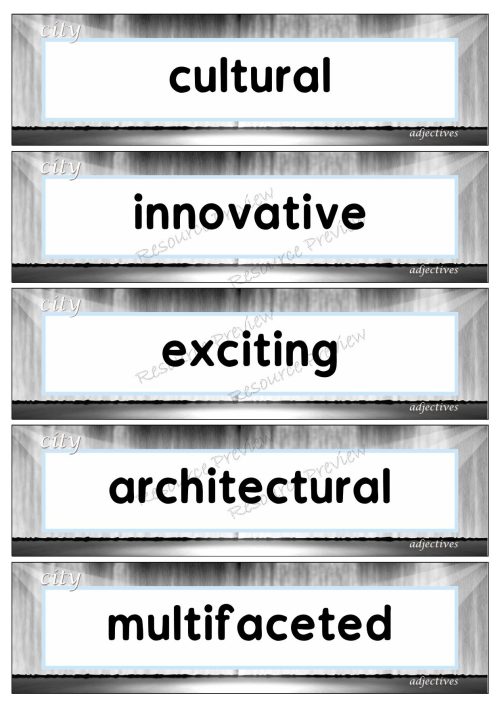 Adjectives - city 35 words - Image 3