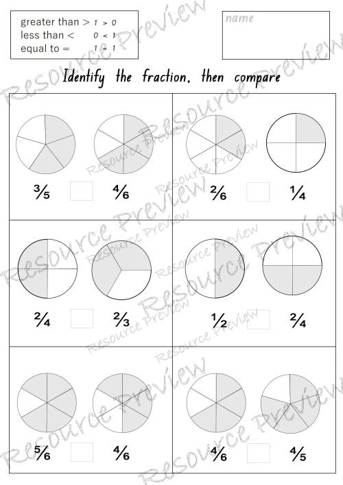 Identify then compare fractions - Image 3