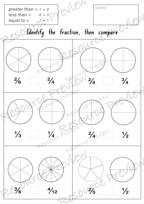 Identify then compare fractions - Image 5