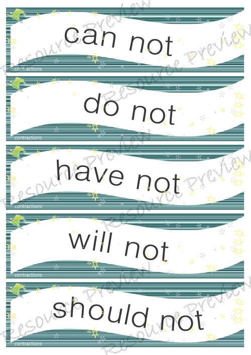Contractions 25 words - Image 2