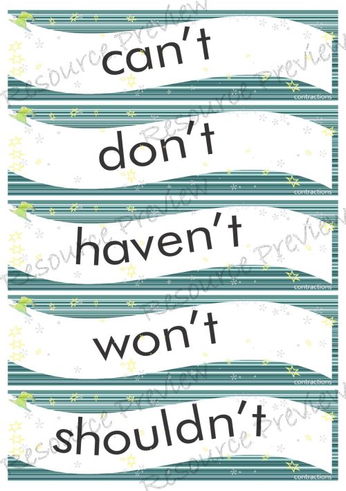 Contractions 25 words - Image 3