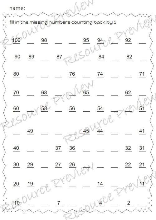 Skip counting back 1 2 5 10+ pack - Image 2