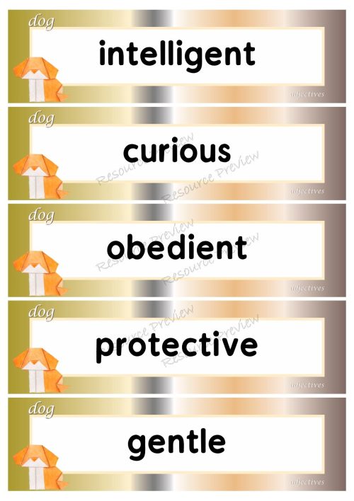 Adjectives - dog 40 words - Image 3