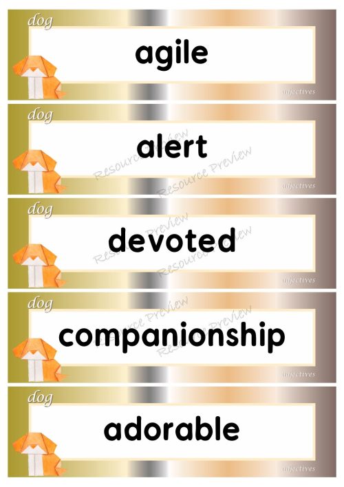 Adjectives - dog 40 words - Image 2