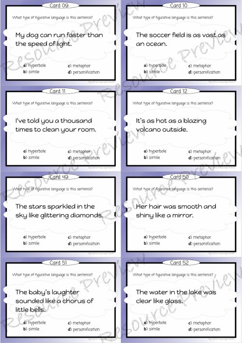 Figurative language - 96 sentence cards - Image 4