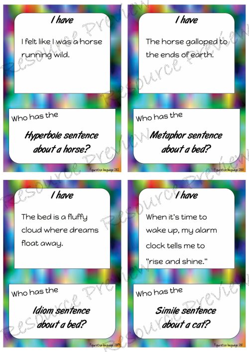 Figurative language cards I have - who has 28 - Image 3
