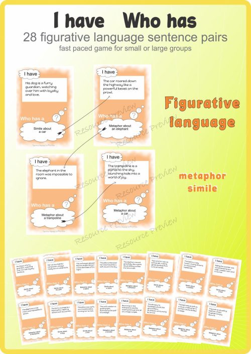 Figurative language cards I have - who has 28 - Image 2