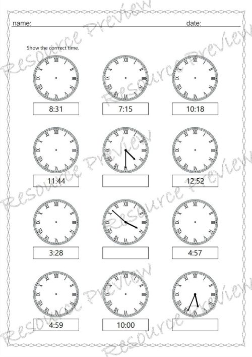 Roman numeral clock 1 min interval - Image 5