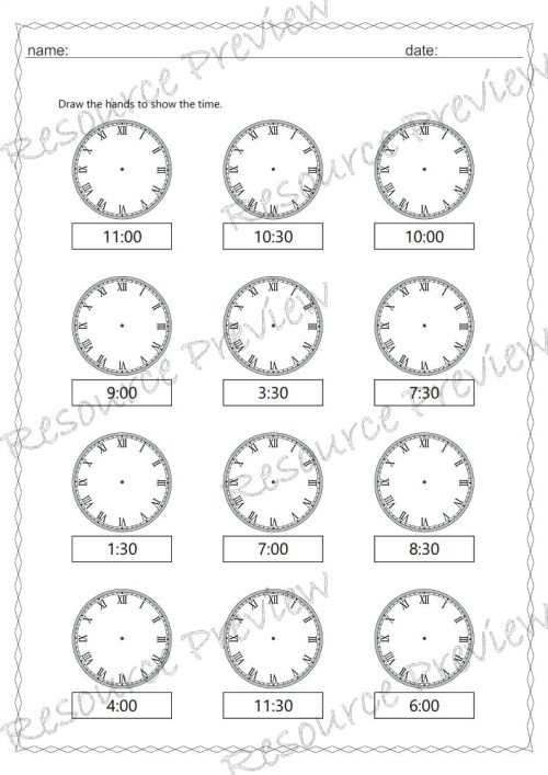 Roman numeral clock 30 min interval - Image 4