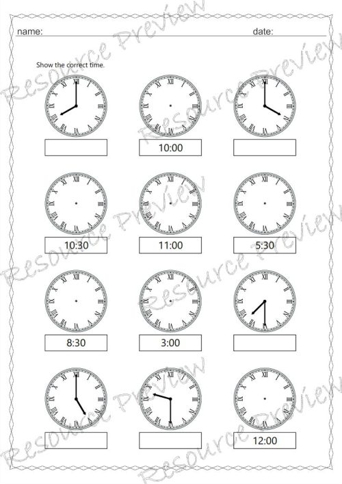 Roman numeral clock 30 min interval - Image 5