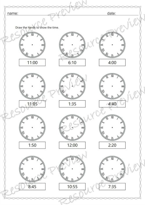 Roman numeral clock 5 min interval - Image 4