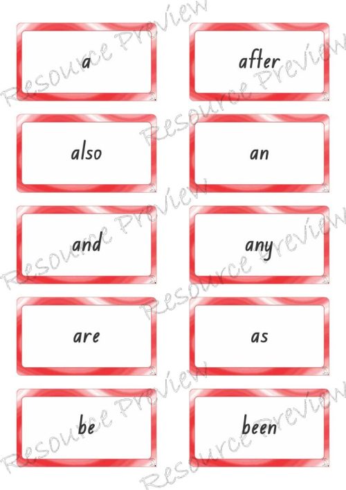 Sight word flash cards Lv1 - 100 words - Image 2
