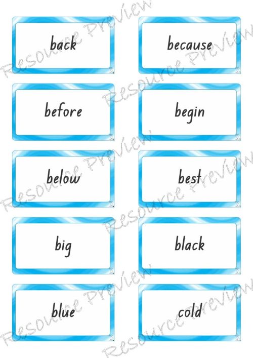 Sight word flash cards Lv2 - 100 words - Image 2