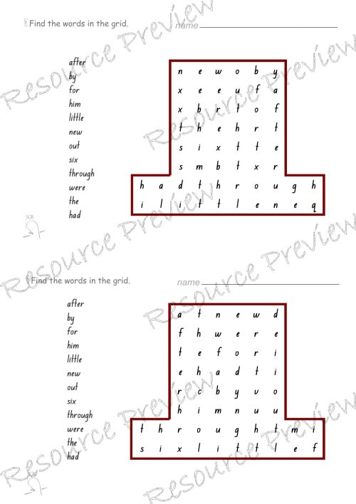 Sight word Word Find Lv1-2 - Image 2