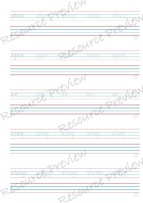 Sightword practice booklet Lv2-1-50words - Image 3
