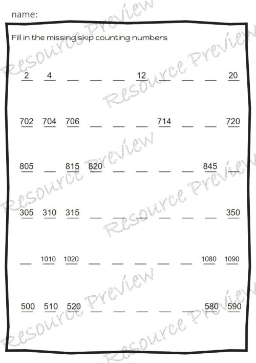 Skip counting 1 2 5 10+ pack - Image 4