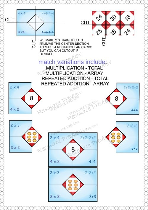 Multiplication Repeated addition Array Card Pack - Image 6