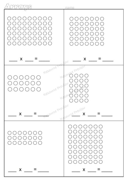 Array worksheets - Image 4