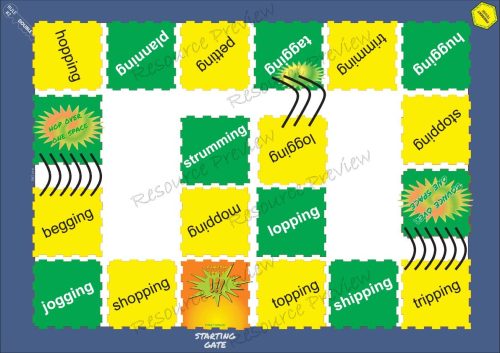 Verb tense activities ed and ing rule 2 double it - Image 2