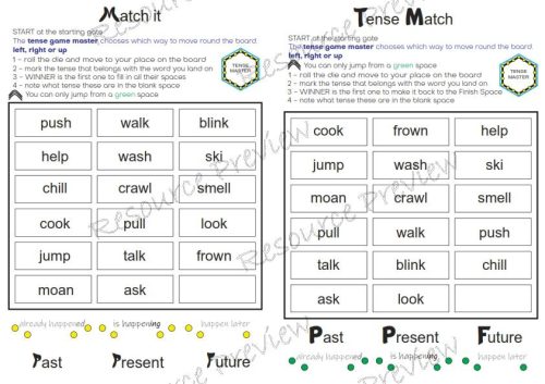 Verb tense activities ed and ing rule 1 no change - Image 3