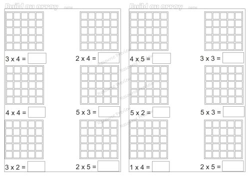 Array build-it worksheets - Image 4