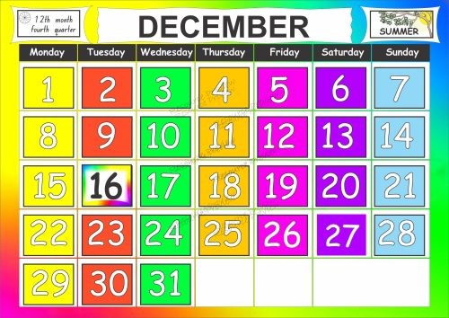 Classroom calendar