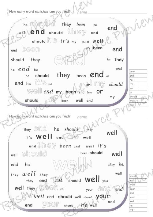 Sightword Match Lv1-10 - Image 3