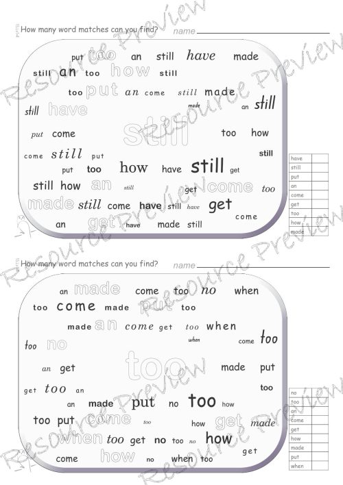 Sightword Match Lv1-4 - Image 3