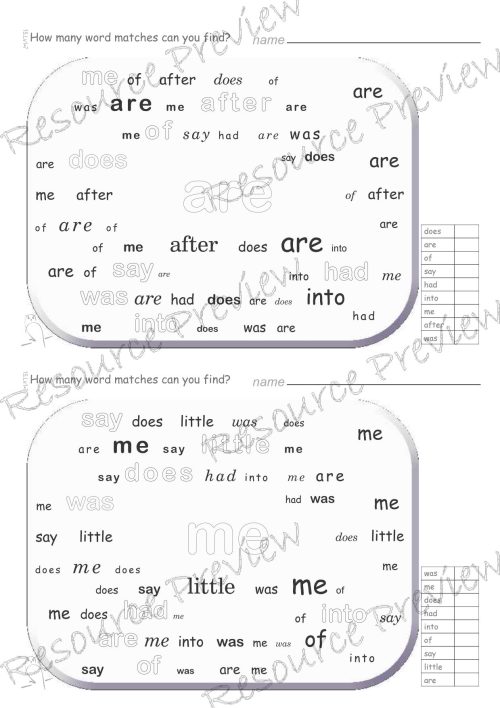 Sightword Match Lv1-7 - Image 3