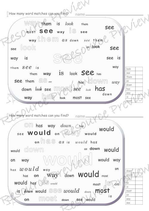 Sightword Match Lv1-8 - Image 3