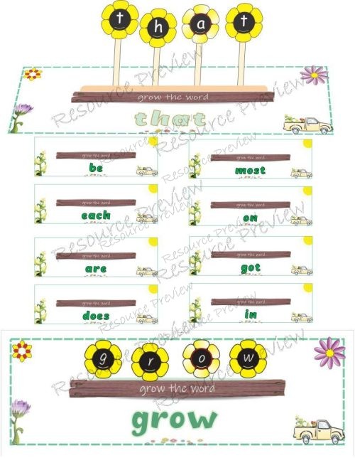Sight word Grow first 300