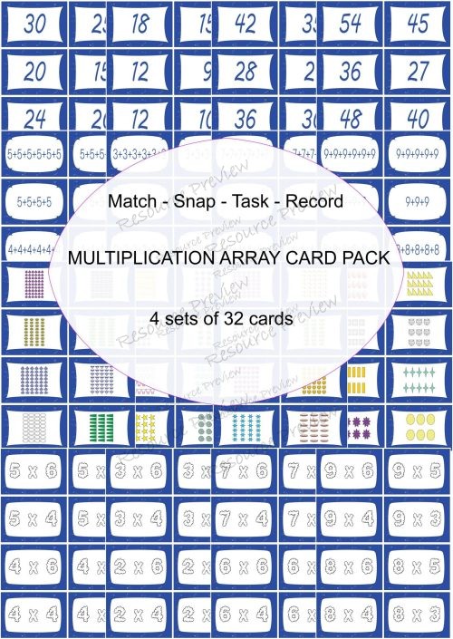 Multiplication Array Card Pack