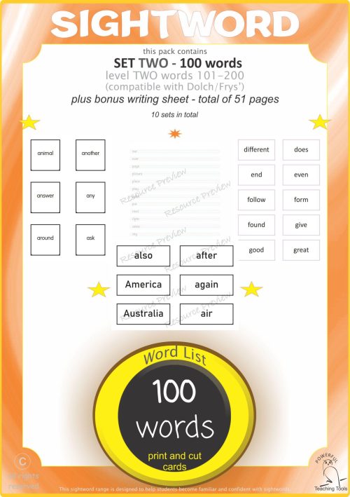 * BUNDLE Sight word card variety  10 set - Image 3