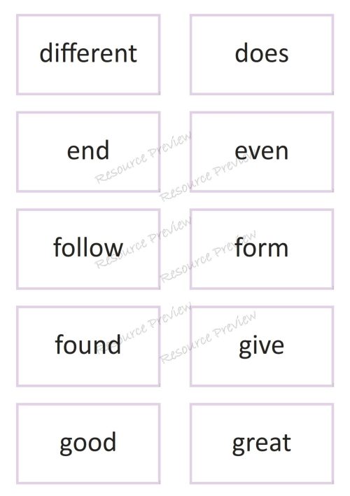 Sight word card variety  2nd 100 - Image 3