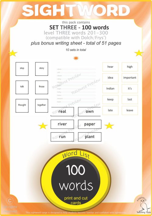 * BUNDLE Sight word card variety  10 set - Image 4