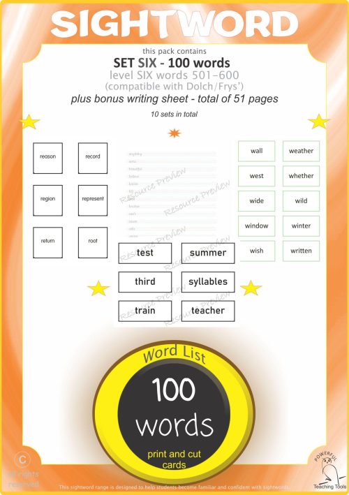 * BUNDLE Sight word card variety  10 set - Image 7