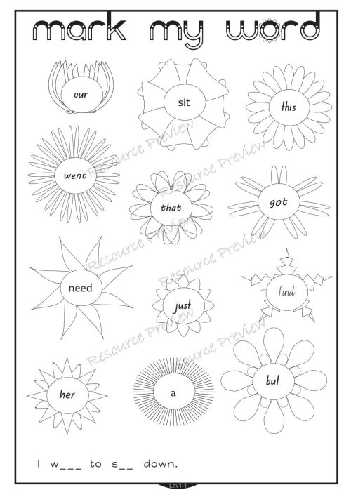 Sightword activities Lv1-1 - Image 2