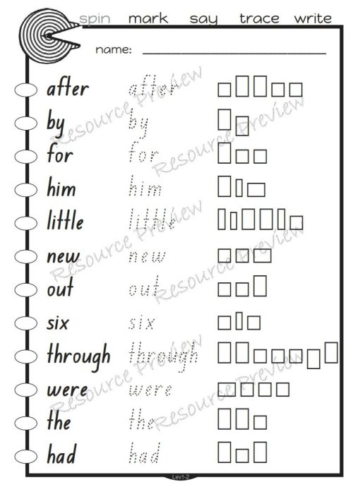 Sight word activities Lv1-2 - Image 2